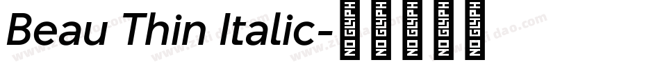 Beau Thin Italic字体转换